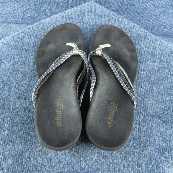 Orthaheel Ramba Women Flip Flop Sandal Shoes‎ Bronze Leather Size 8 Medium - Picture 6 of 9